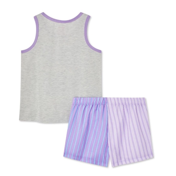 NWT Justice Girls Bermuda Shirt and Tank Pyjama Set - Size M 10 - Picture 2 of 3